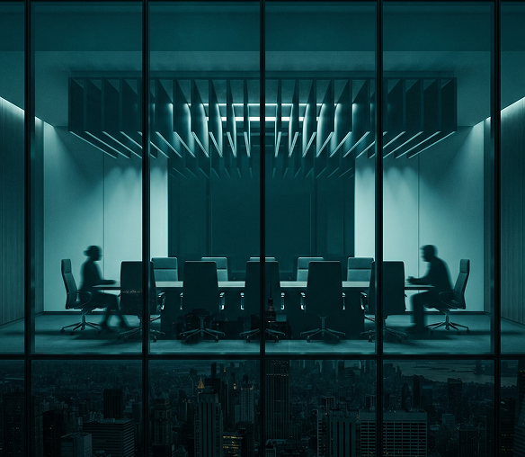 Boardroom overlooking a city at night, KHP Strategy & Consultancy
