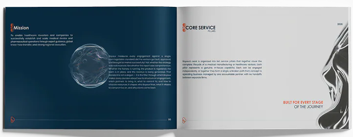 Bayeux profile spread: the mission facing Core Service, built for every stage of the journey
