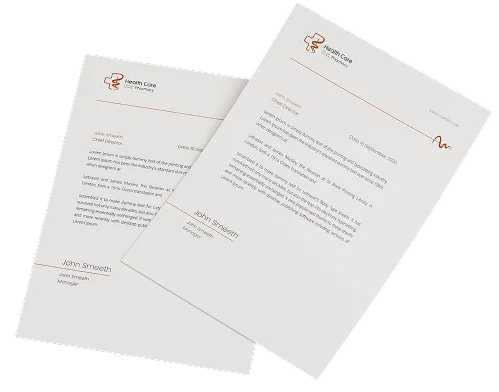 Health Care Pharmacy letterheads