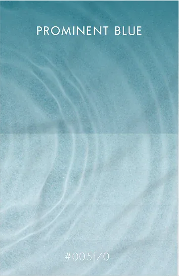 Prominent Blue, #005f70, over rippled water